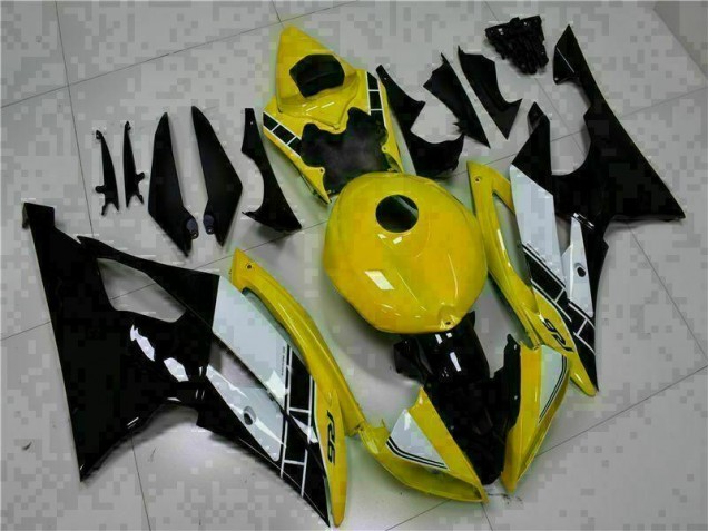 Amarelo Preto Abs Motocicleta Plástico R6 08-16