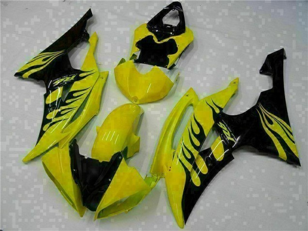 Amarelo Preto Abs Motocicleta Plásticos R6 08-16 Amarelo Preto Abs Motocicleta Plásticos R6 08-16