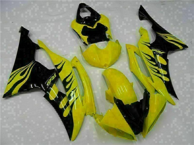 Amarelo Preto Abs Motocicleta Plásticos R6 08-16 Amarelo Preto Abs Motocicleta Plásticos R6 08-16