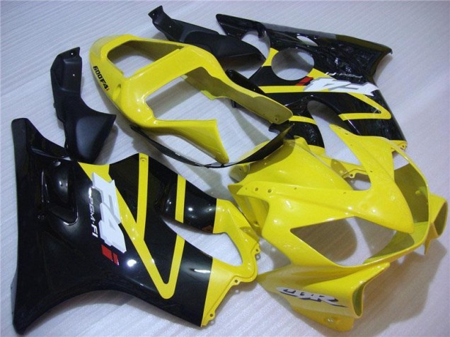 Amarelo Preto Carenagem Moto CBR 600 F4i 01-03 Amarelo Preto Carenagem Moto CBR 600 F4i 01-03