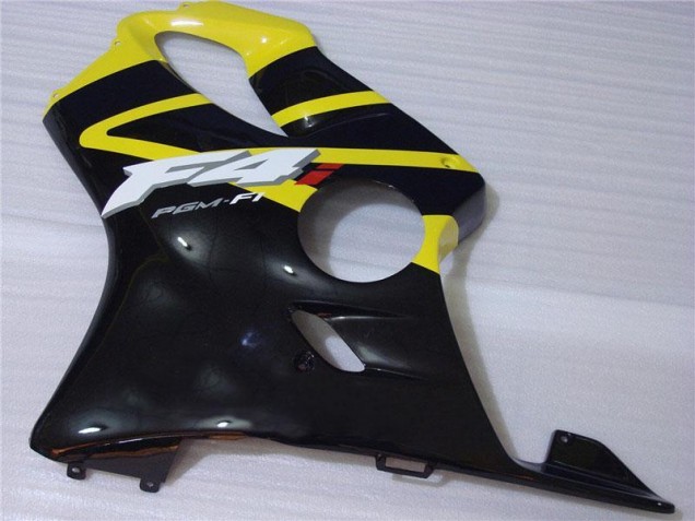 Amarelo Preto Carenagem Moto CBR 600 F4i 01-03 Amarelo Preto Carenagem Moto CBR 600 F4i 01-03