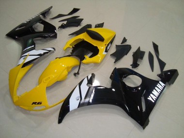 Amarelo Preto Carenagem Moto R6 06-07