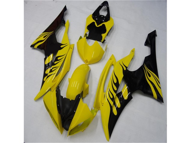 Amarelo Preto Carroçaria Moto R6 08-16 Amarelo Preto Carroçaria Moto R6 08-16