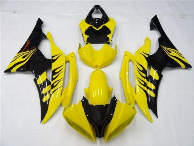 Amarelo Preto Carroçaria Moto R6 08-16 Amarelo Preto Carroçaria Moto R6 08-16