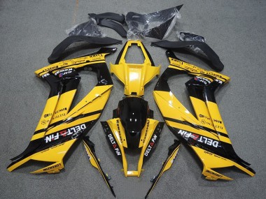 Amarelo Preto Delt Fin Carenagem Moto ZX10R 11-15