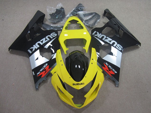 Amarelo Preto Prata Carenagem Moto GSXR 750 K4 04-05 Amarelo Preto Prata Carenagem Moto GSXR 750 K4 04-05