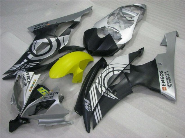 Amarelo Preto Prata Carenagem Moto R6 08-16