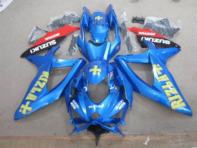Azul Amarelo Rizla Branco Motul Carenagem Moto GSXR 600 K8 08-10