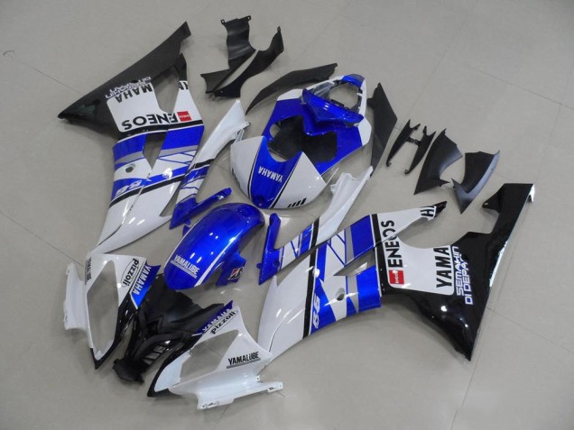 Azul Azul Branco ENEOS Carenagem Moto R6 08-16 Azul Azul Branco ENEOS Carenagem Moto R6 08-16