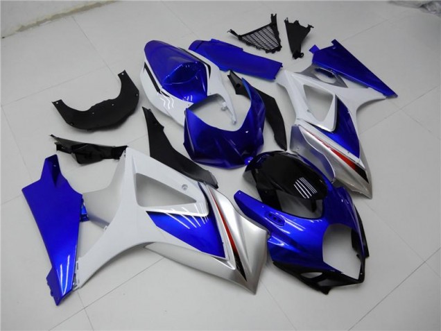 Azul Branco Abs Kits Carenagem Moto GSXR 1000 K7 07-08 Azul Branco Abs Kits Carenagem Moto GSXR 1000 K7 07-08