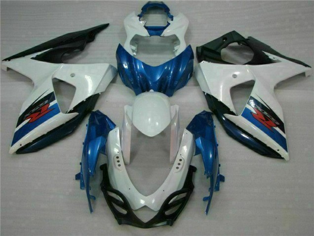 Azul Branco Abs Moto Plásticos GSXR 1000 K9 09-16 Azul Branco Abs Moto Plásticos GSXR 1000 K9 09-16