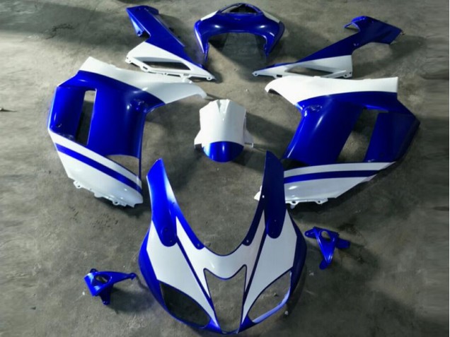 Azul Branco Carenagem Moto ZX6R 07-08 Azul Branco Carenagem Moto ZX6R 07-08