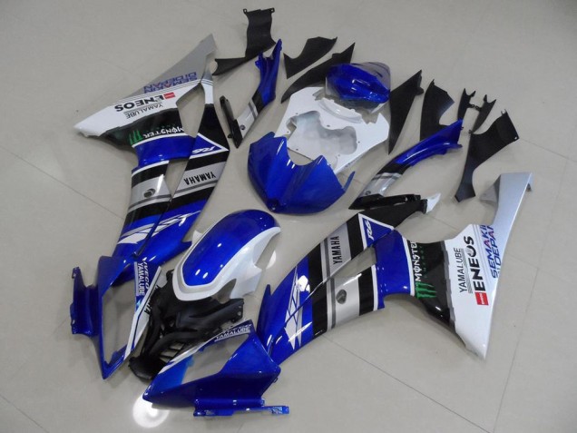Azul Branco ENEOS Carenagem Moto R6 08-16 Azul Branco ENEOS Carenagem Moto R6 08-16