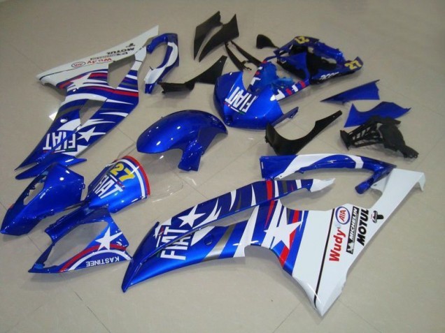 Azul Branco Fiat 27 Vermelho Wudy Carenagem Moto R6 08-16