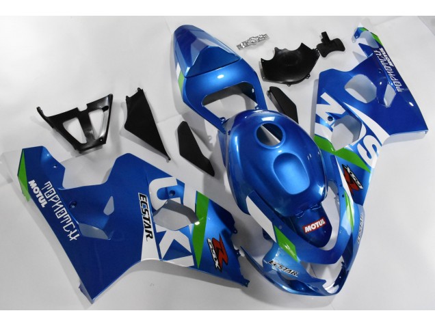 Azul Branco Kit Completo Carenagem Moto GSXR 600 / 750 K4 04-05