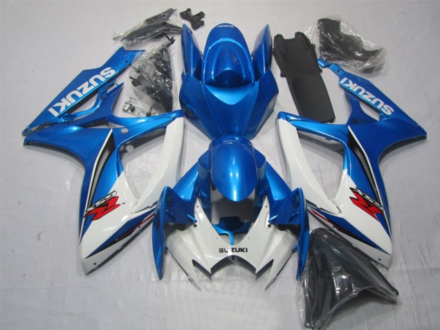 Azul Branco Kits Carenagem Moto GSXR 600 K6 06-07