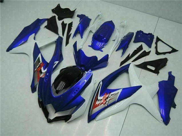 Azul Branco Moto Plásticos GSXR 600 / 750 K8 08-10 Azul Branco Moto Plásticos GSXR 600 / 750 K8 08-10