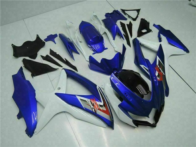Azul Branco Moto Plásticos GSXR 600 / 750 K8 08-10 Azul Branco Moto Plásticos GSXR 600 / 750 K8 08-10