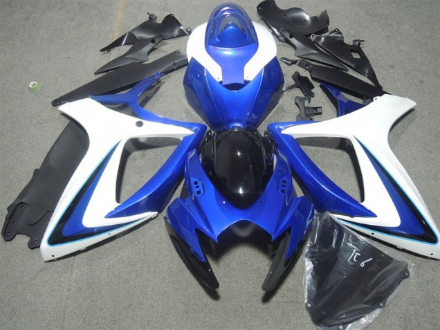 Azul Branco Preto Carenagem Moto GSXR 600 K6 06-07