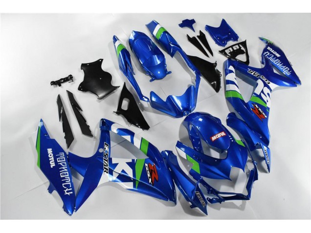 Azul Branco Verde Carenagem Moto GSXR 600 / 750 K8 08-10 Azul Branco Verde Carenagem Moto GSXR 600 / 750 K8 08-10