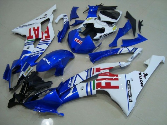 Azul Branco Vermelho Fiat Carenagem Moto R6 08-16