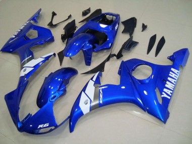 Azul Carenagem Moto R6 03-05