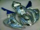 Azul Chama Prata Carenagem Moto CBR 1000RR 06-07 Azul Chama Prata Carenagem Moto CBR 1000RR 06-07