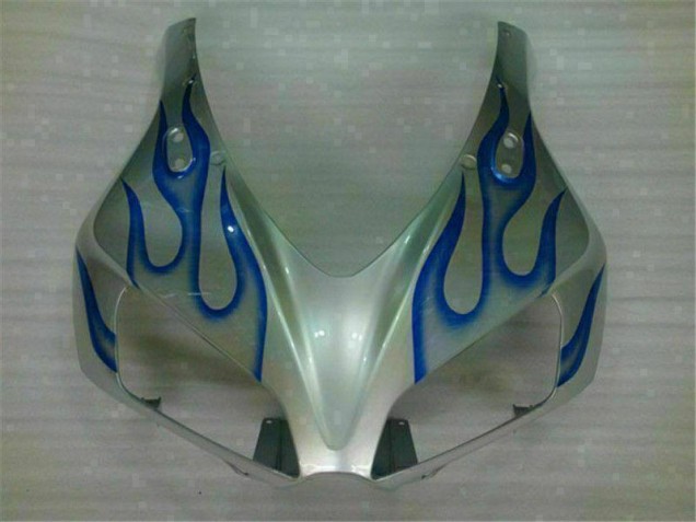 Azul Chama Prata Carenagem Moto CBR 1000RR 06-07 Azul Chama Prata Carenagem Moto CBR 1000RR 06-07