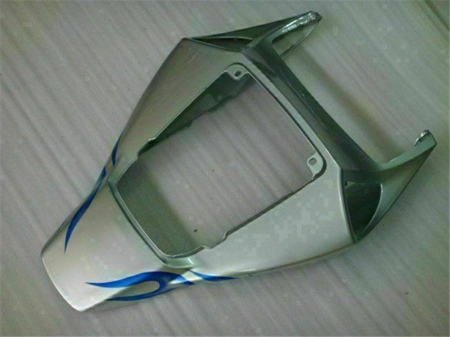 Azul Chama Prata Carenagem Moto CBR 1000RR 06-07 Azul Chama Prata Carenagem Moto CBR 1000RR 06-07
