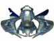 Azul Chama Prata Carenagem Moto CBR 1000RR 06-07 Azul Chama Prata Carenagem Moto CBR 1000RR 06-07