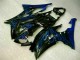 Azul Chama Preto Carenagem Moto R6 08-16 Azul Chama Preto Carenagem Moto R6 08-16