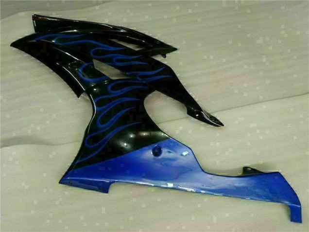 Azul Chama Preto Carenagem Moto R6 08-16 Azul Chama Preto Carenagem Moto R6 08-16