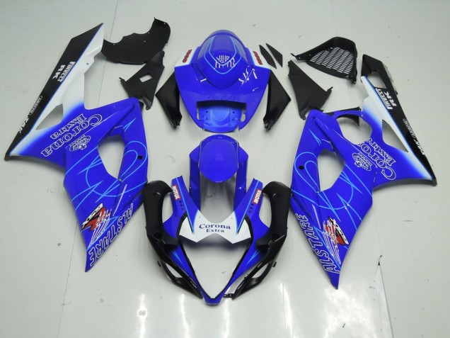 Azul Corona Carenagem Moto GSXR 1000 K5 05-06 Azul Corona Carenagem Moto GSXR 1000 K5 05-06