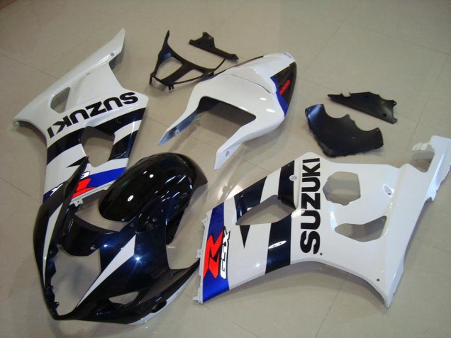 Azul Escuro Branco Carenagem Moto GSXR 1000 K3 03-04