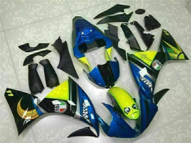 Azul Kit Carenagem Moto R1 09-11