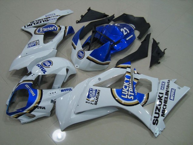 Azul Lucky Strike Carenagem Moto GSXR 1000 K7 07-08