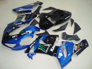 Azul Monster Carenagem Moto ZX6R 05-06