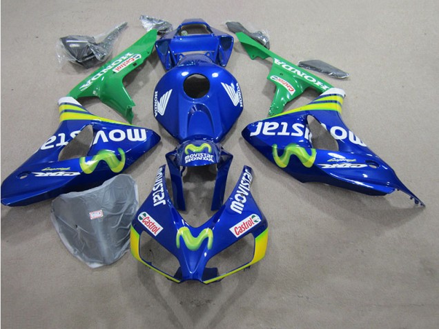Azul Movistar Castrol Carenagem Moto GSXR 600 K6 06-07