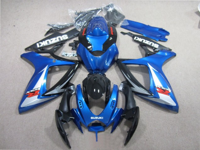 Azul Preto Branco Carenagem Moto GSXR 600 K6 06-07