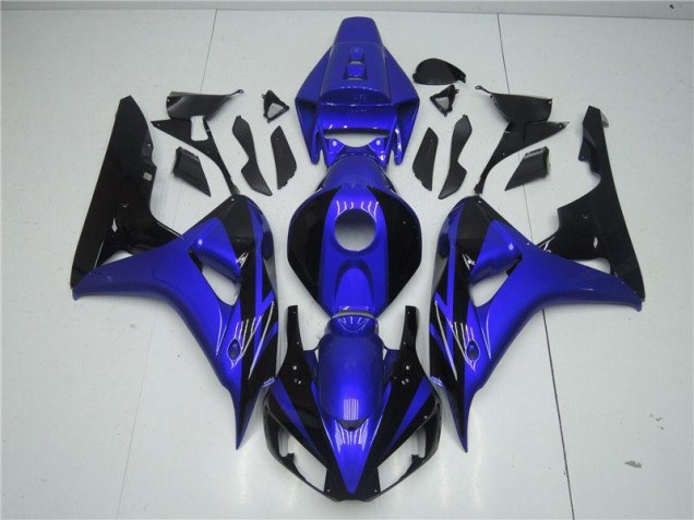 Azul Preto Carenagem Moto CBR 1000RR 06-07 Azul Preto Carenagem Moto CBR 1000RR 06-07
