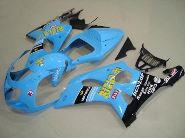 Azul Preto Carenagem Moto GSXR 1000 K1 00-02