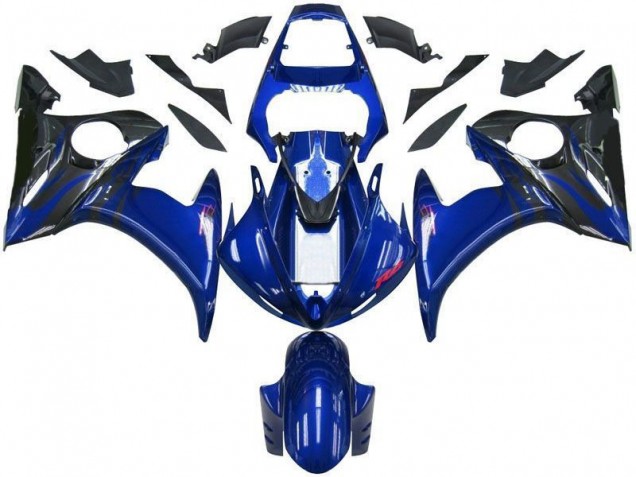 Azul Preto Carenagem & Plástico Moto R6 03-05