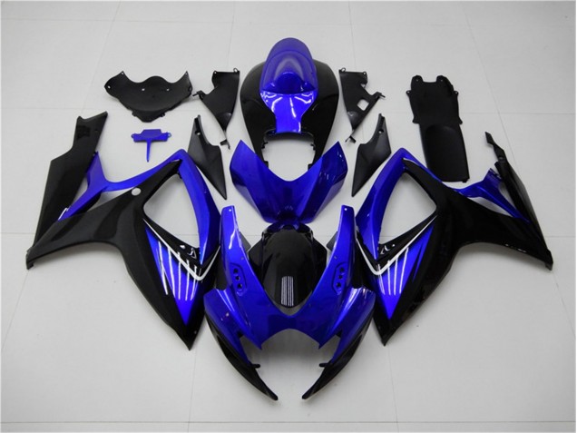 Azul Preto Kits Completo Carenagem Moto GSXR 600 / 750 K6 06-07