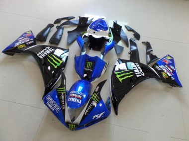Azul Preto Monster Abs Kit Completos Carenagem Moto R1 12-14
