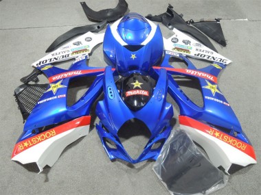 Azul Rockstar Carenagem Moto GSXR 1000 K7 07-08