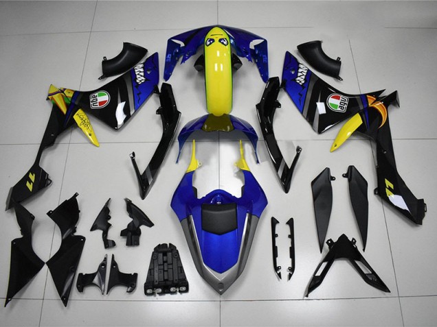 Azul Tubarão Carenagem Moto R1 09-11