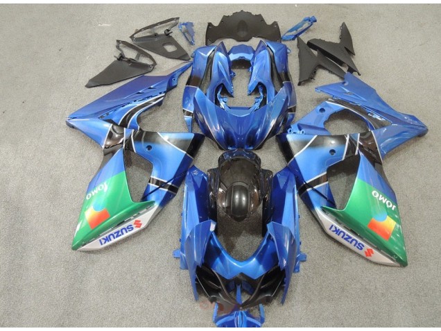 Azul Verde JOMO Carenagem Moto GSXR 1000 K9 09-16 Azul Verde JOMO Carenagem Moto GSXR 1000 K9 09-16