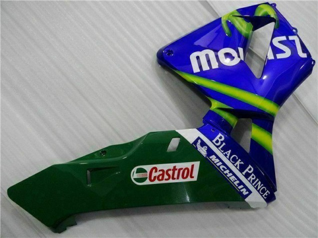Azul Verde Movistar Castrol Carenagem Moto CBR 600RR 03-04 Azul Verde Movistar Castrol Carenagem Moto CBR 600RR 03-04