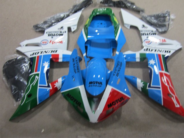 Azul Vermelho Verde Motul Moto Plásticos CBR 1000RR 04-05 Azul Vermelho Verde Motul Moto Plásticos CBR 1000RR 04-05