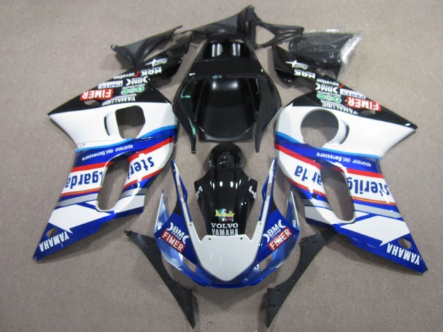 BM FIMER VOLVO Azul Branco Preto Carenagem Moto R6 98-02